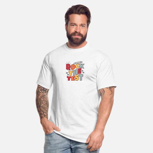 Rock The Test Testing Day Retro Motivational Teach