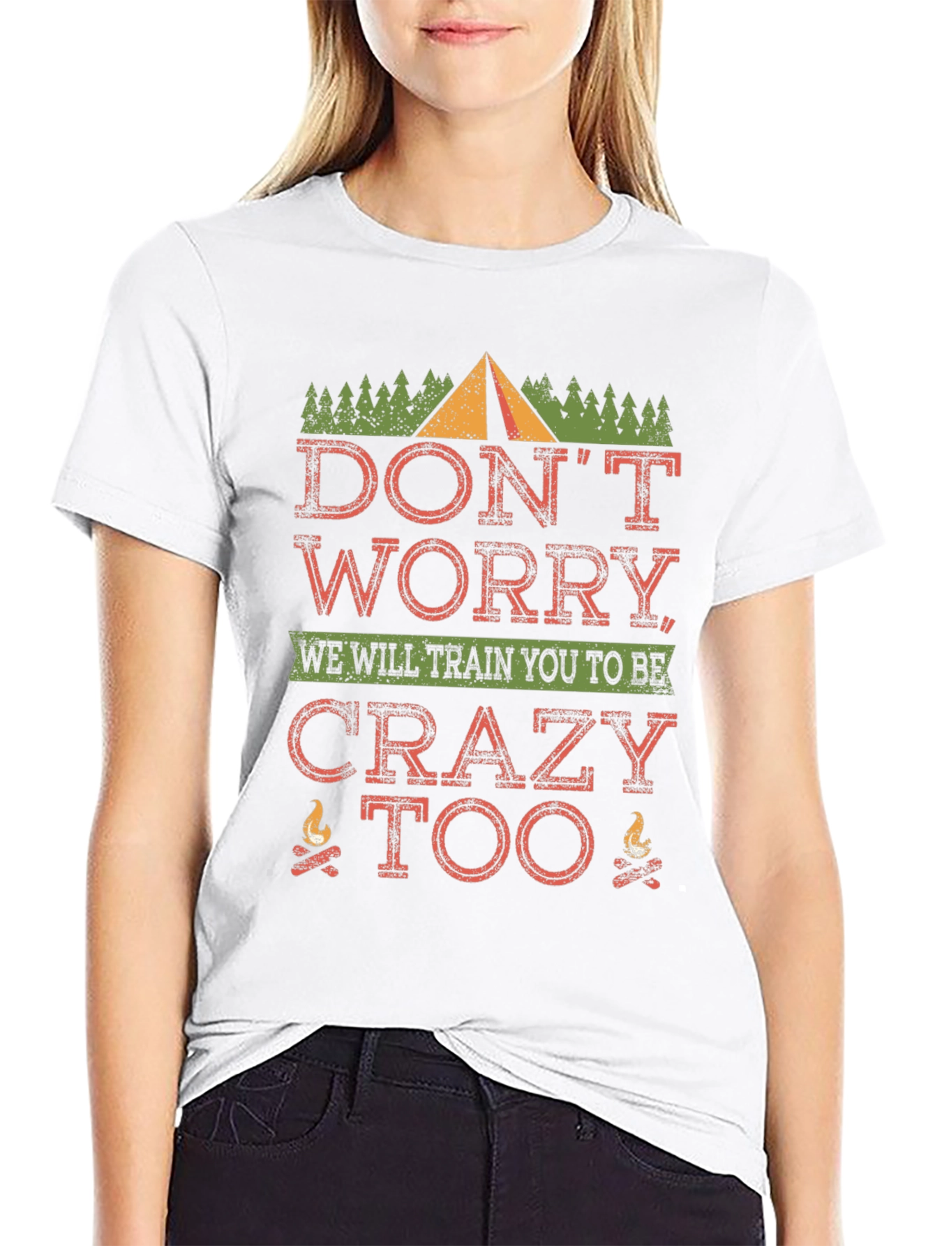 Crazy Too Camping T-Shirt - Funny Outdoor Tee