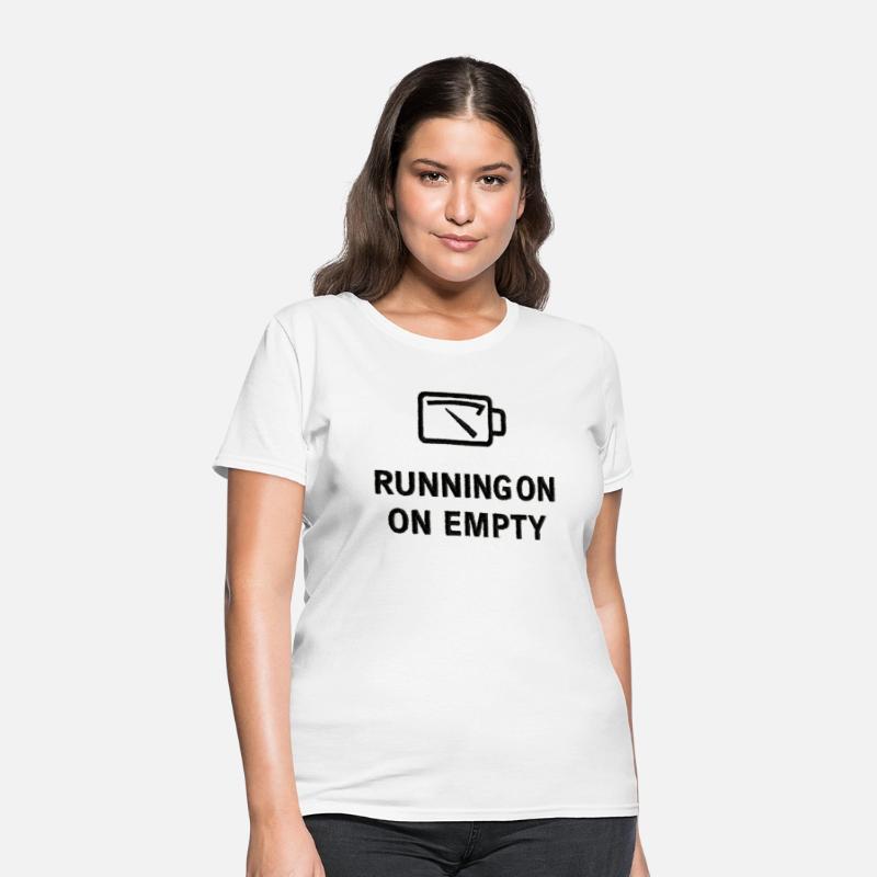 RUNNING ON EMPTY – Black Thread on Beige