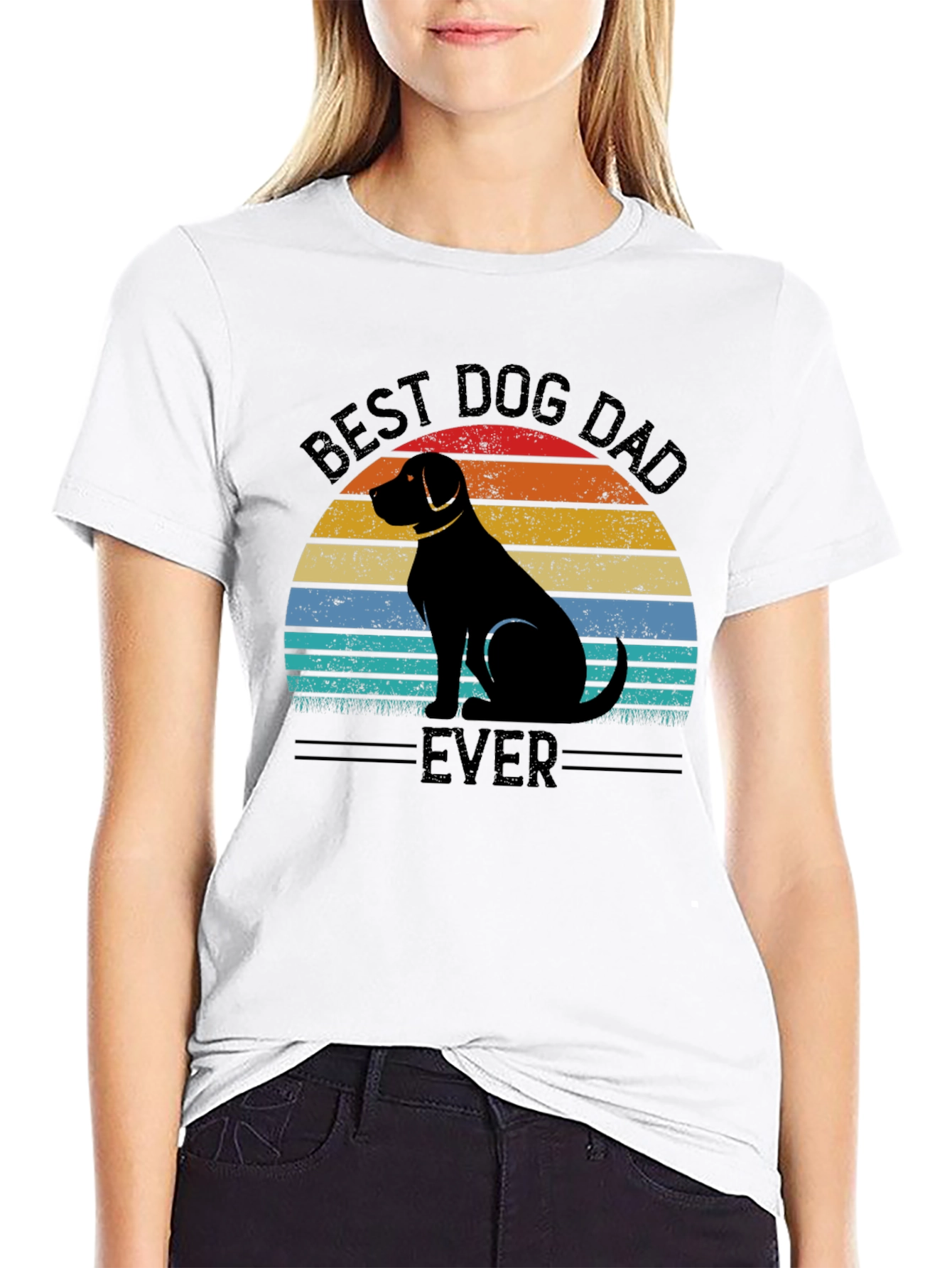 Best Dog Dad Ever T-Shirt - Retro Style