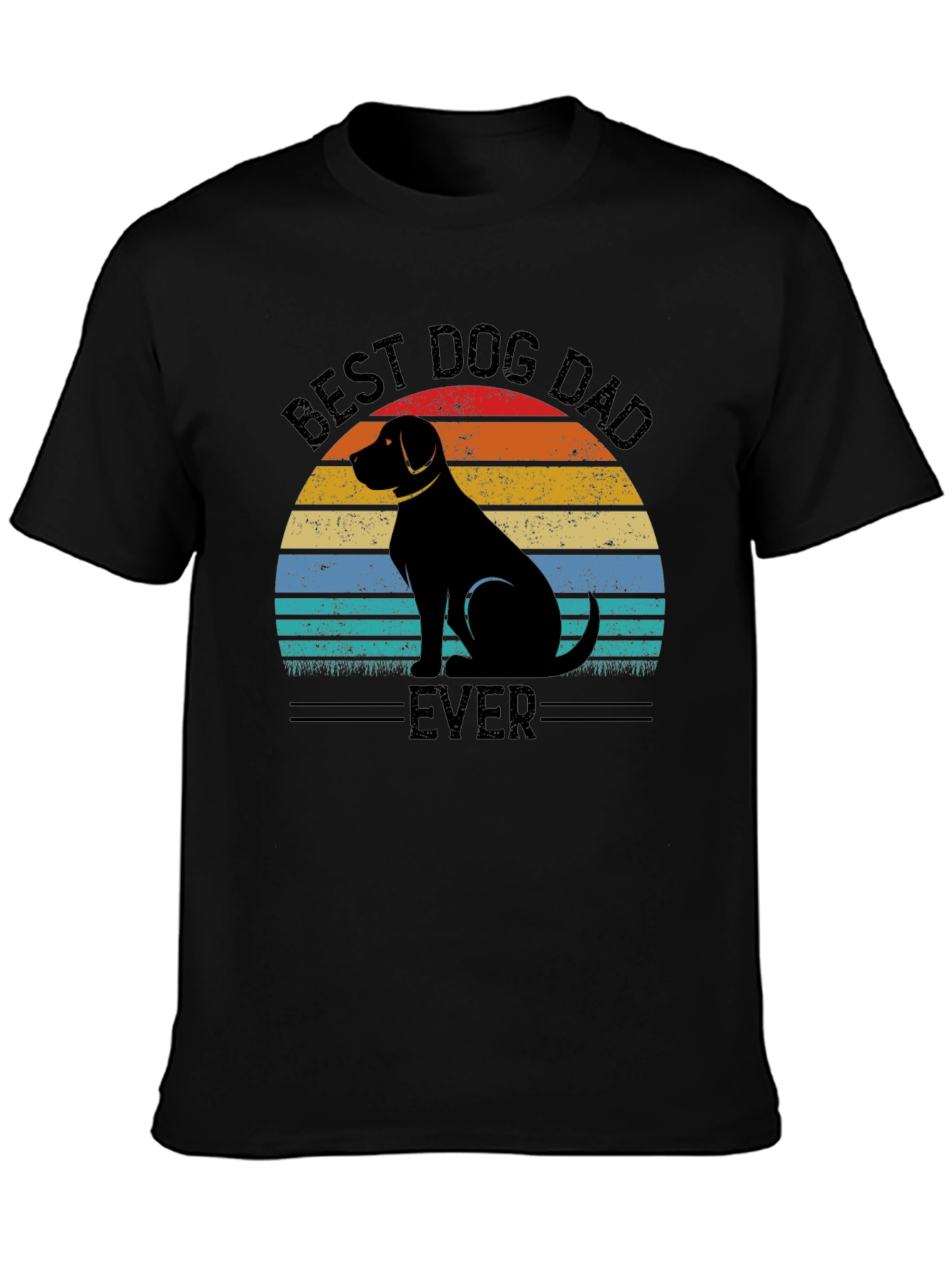 Best Dog Dad Ever T-Shirt - Retro Style