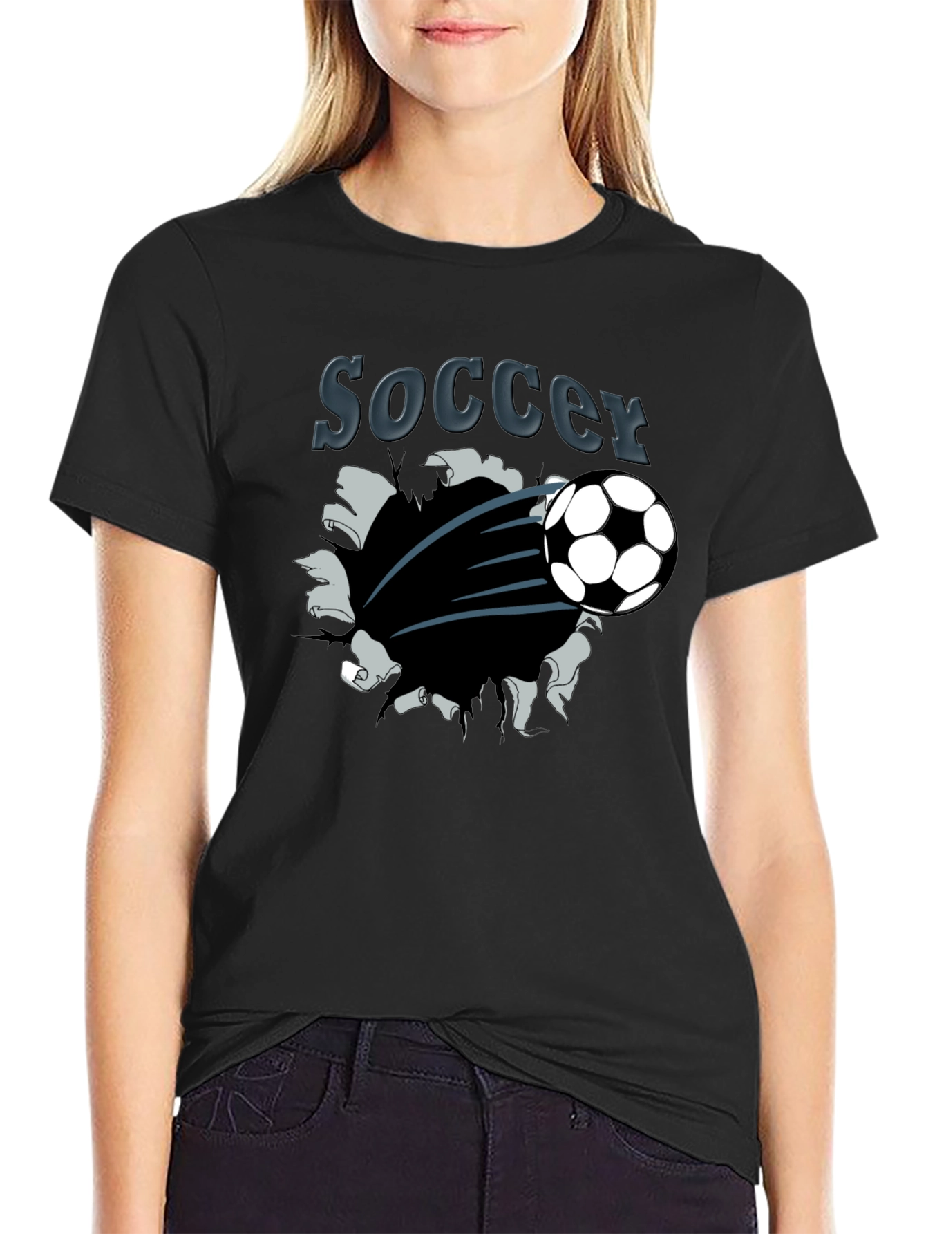 Soccer Graphic T-Shirt - Black