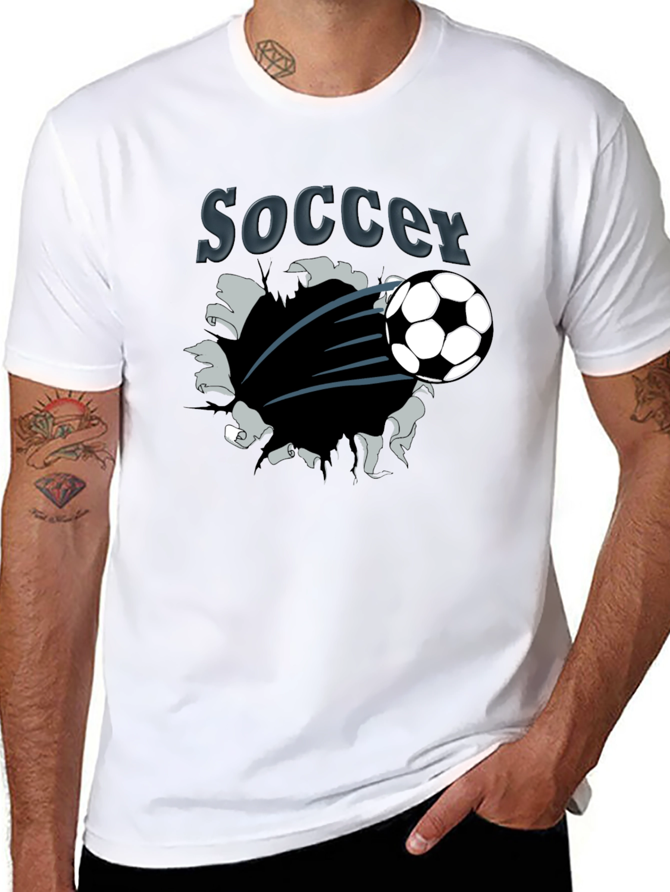 Soccer Graphic T-Shirt - Black
