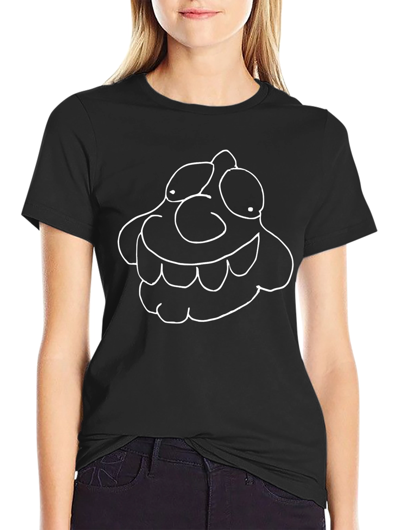 Cartoon Character Black T-Shirt