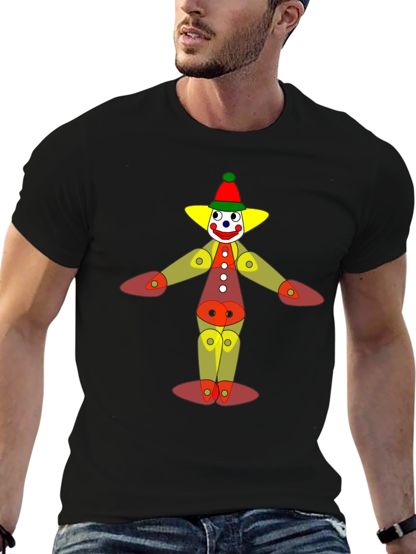 Clown Graphic T-Shirt - Black
