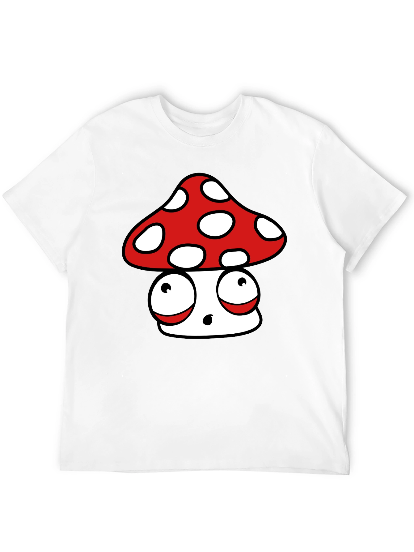 Cartoon Mushroom Graphic T-Shirt