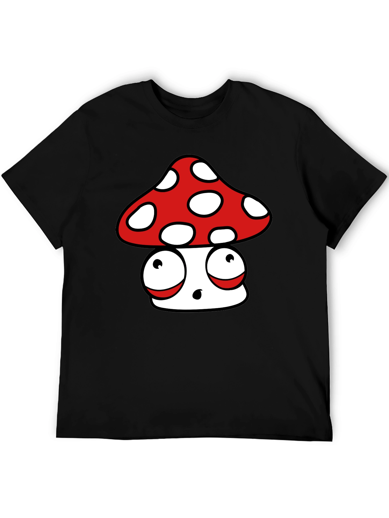 Cartoon Mushroom Graphic T-Shirt