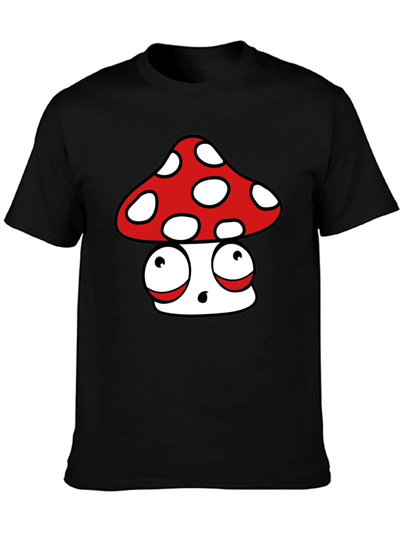 Cartoon Mushroom Graphic T-Shirt
