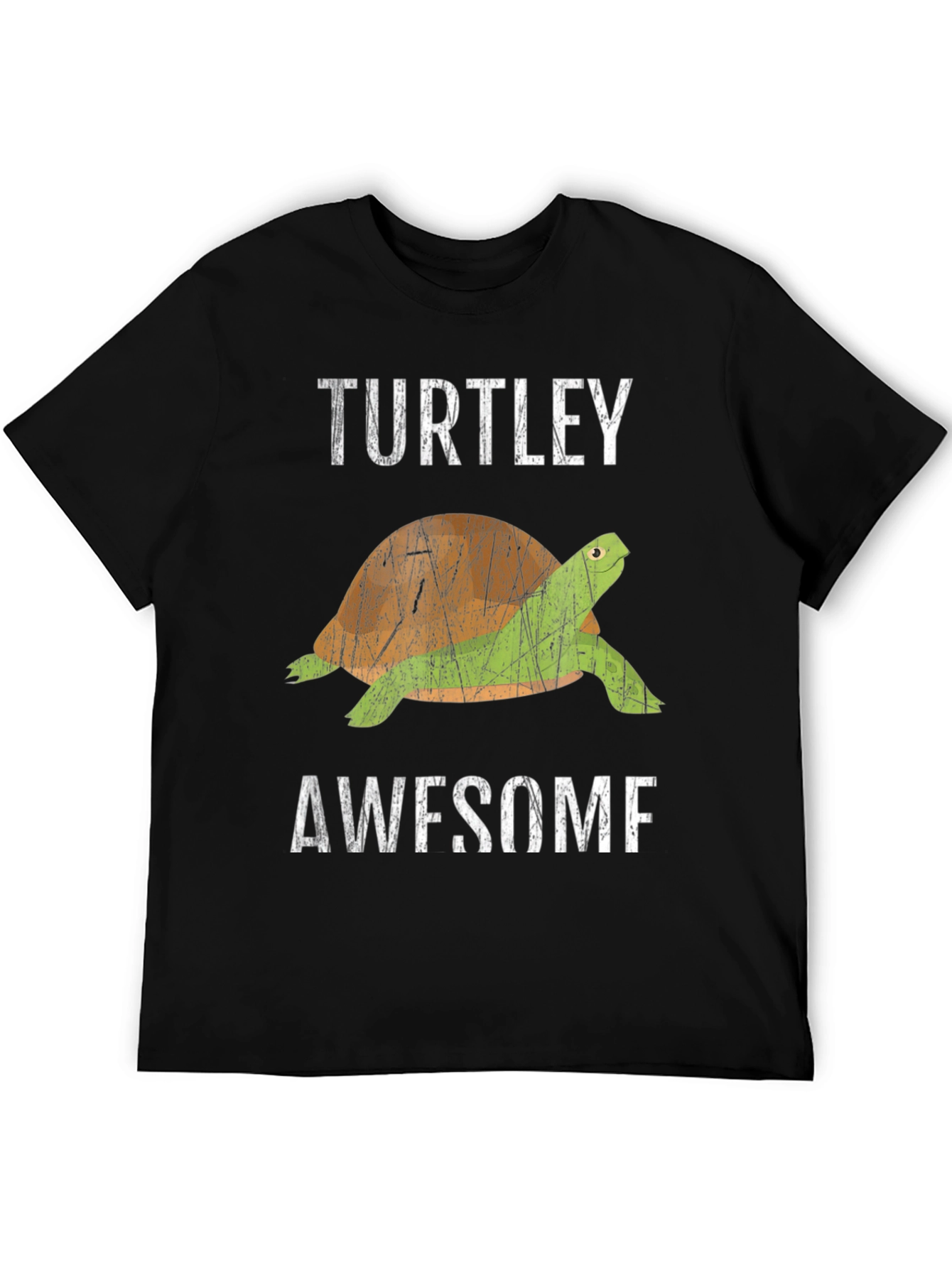 Turtley Awesome Graphic Tee - Black Cotton T-Shirt