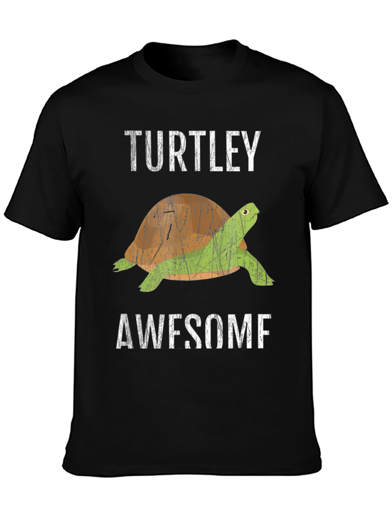 Turtley Awesome Graphic Tee - Black Cotton T-Shirt