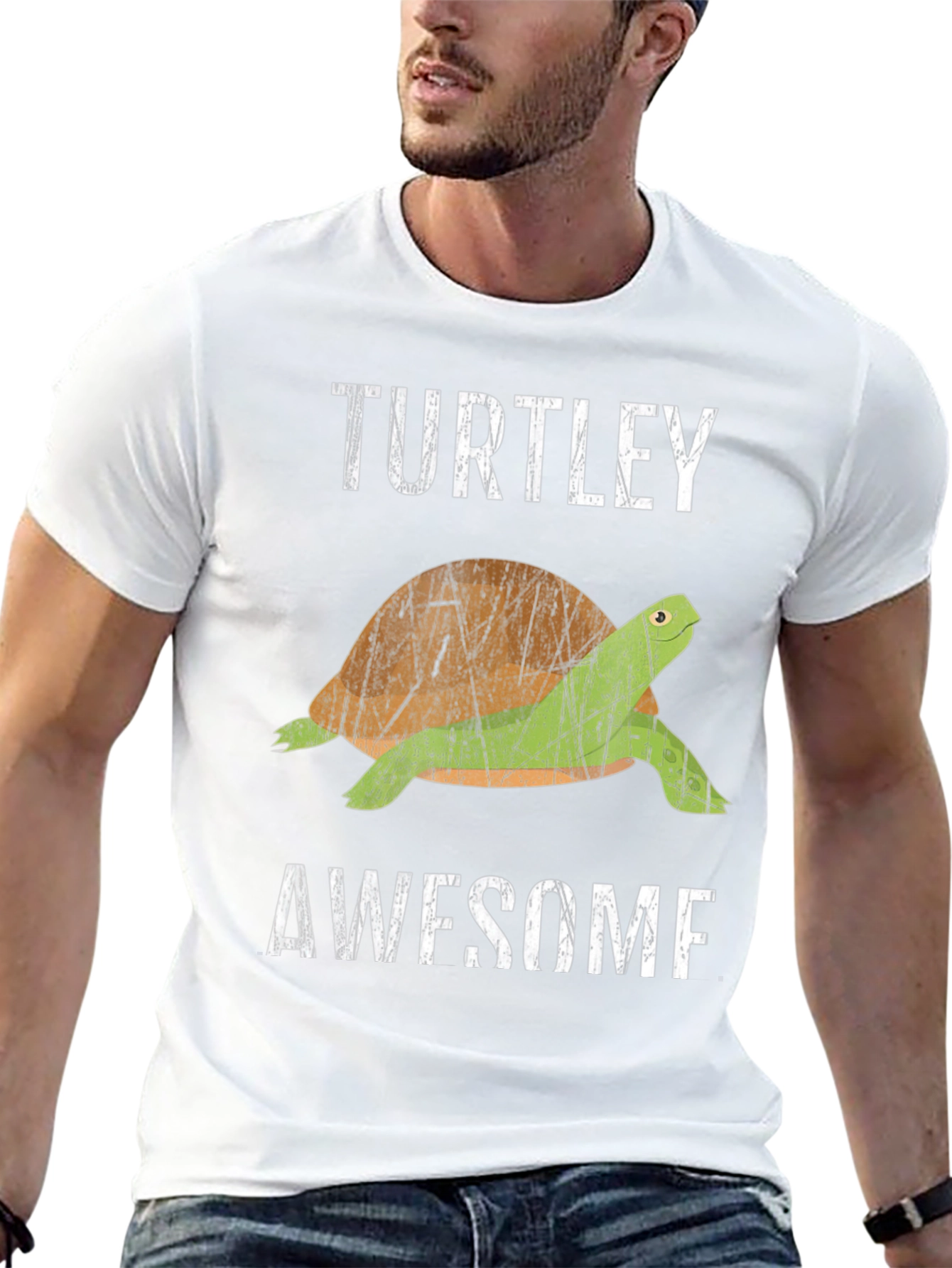 Turtley Awesome Graphic Tee - Black Cotton T-Shirt