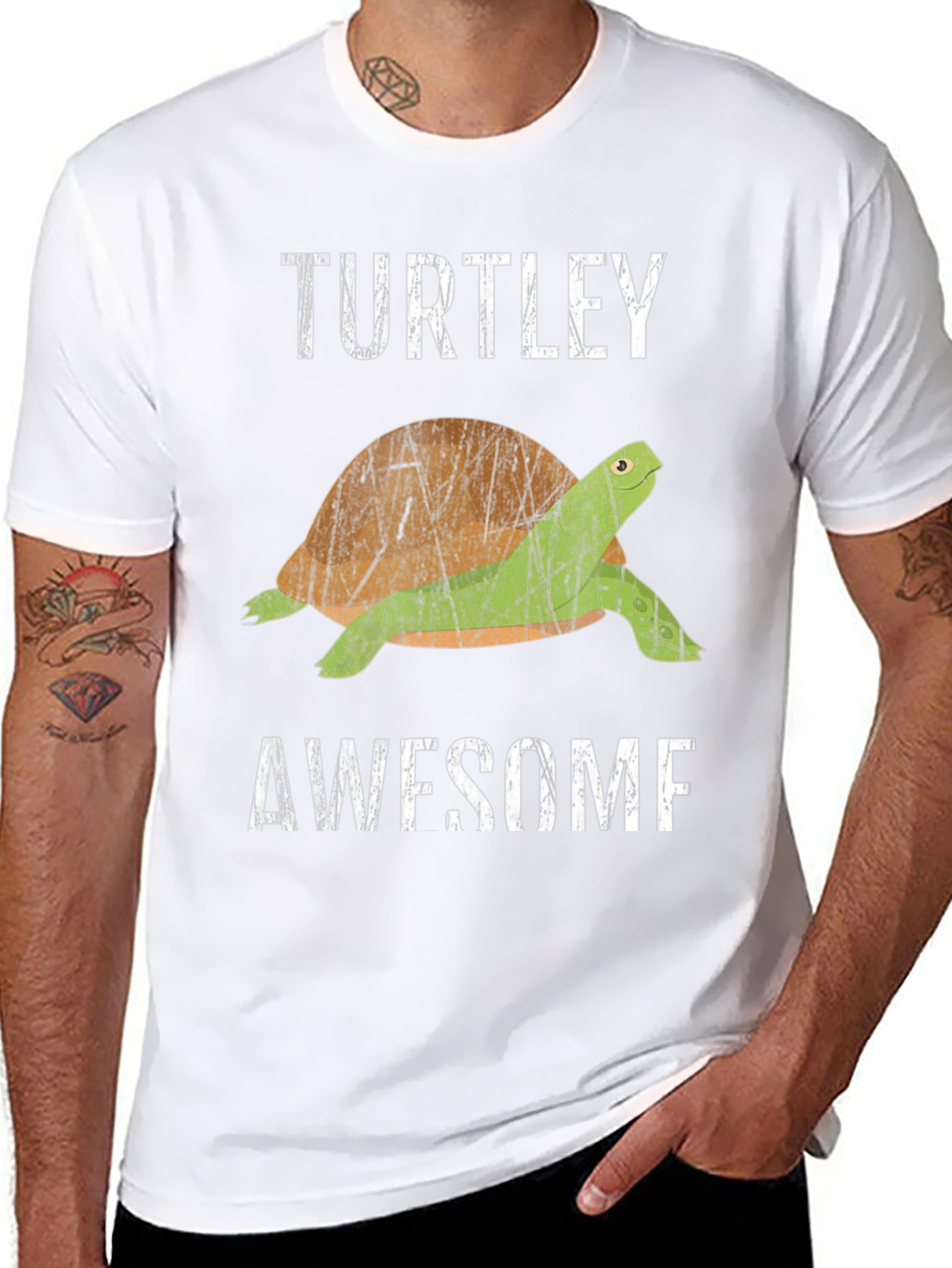 Turtley Awesome Graphic Tee - Black Cotton T-Shirt