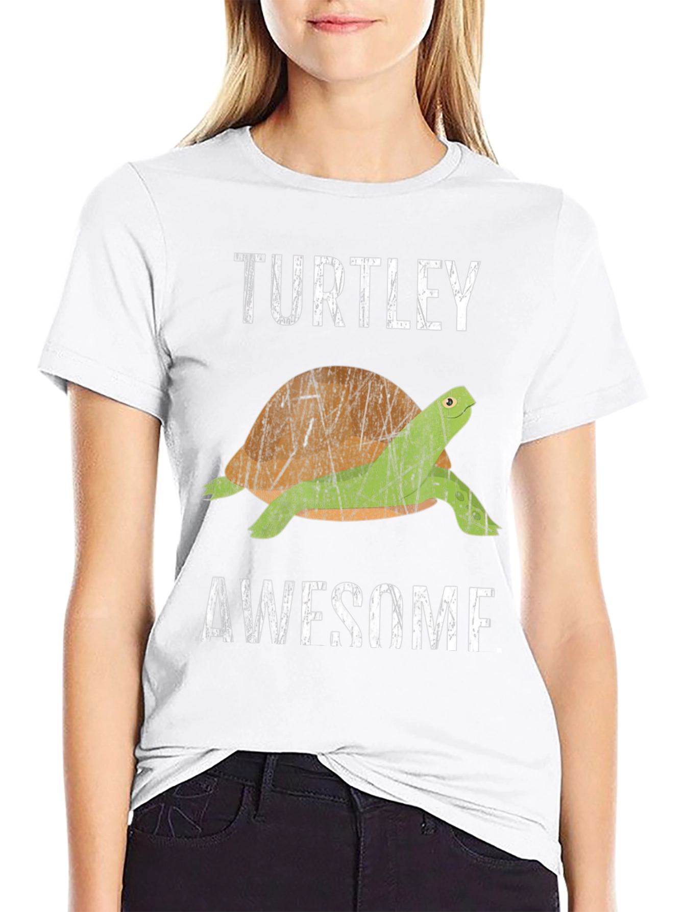 Turtley Awesome Graphic Tee - Black Cotton T-Shirt