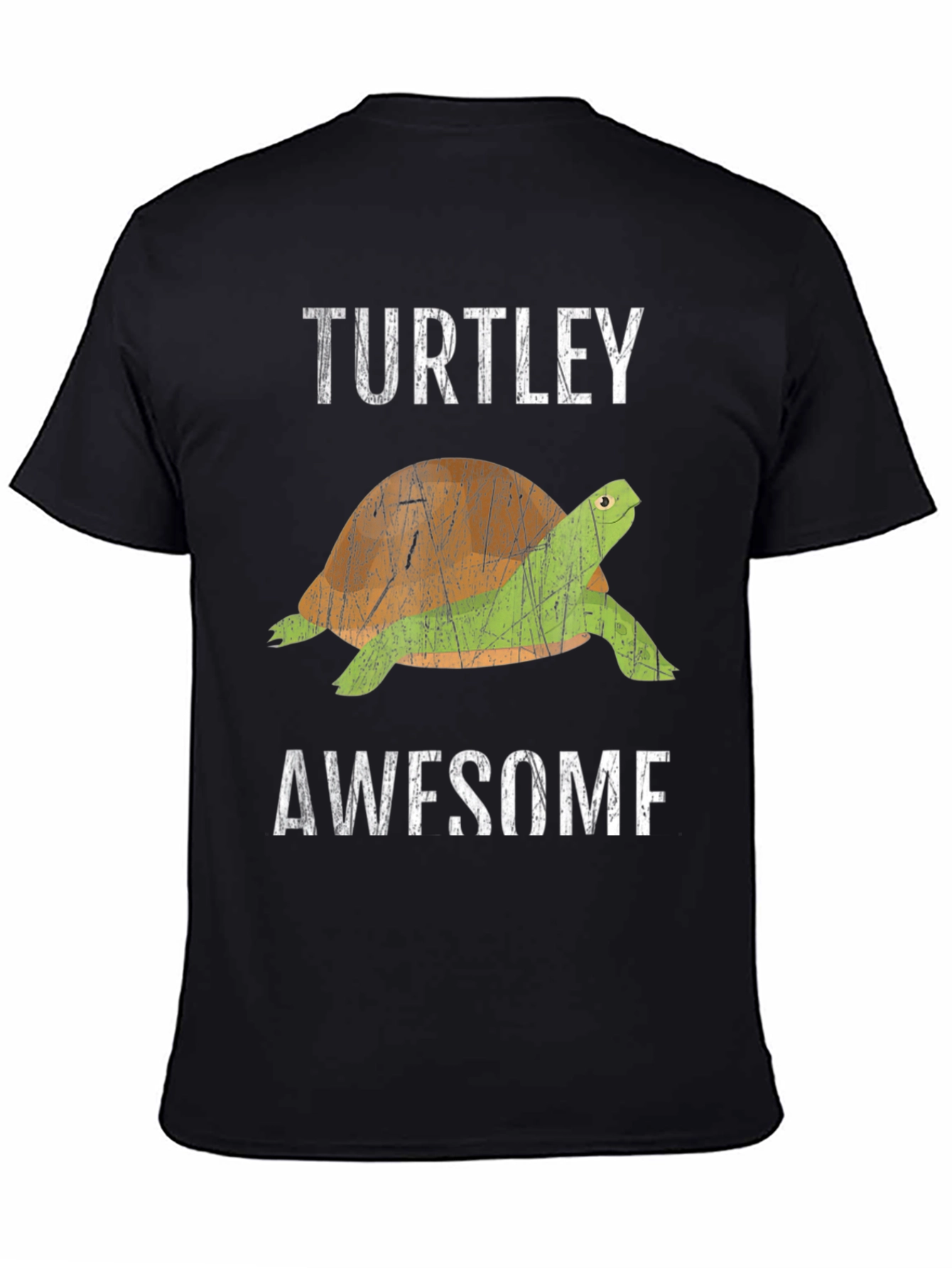 Turtley Awesome Graphic Tee - Black Cotton T-Shirt