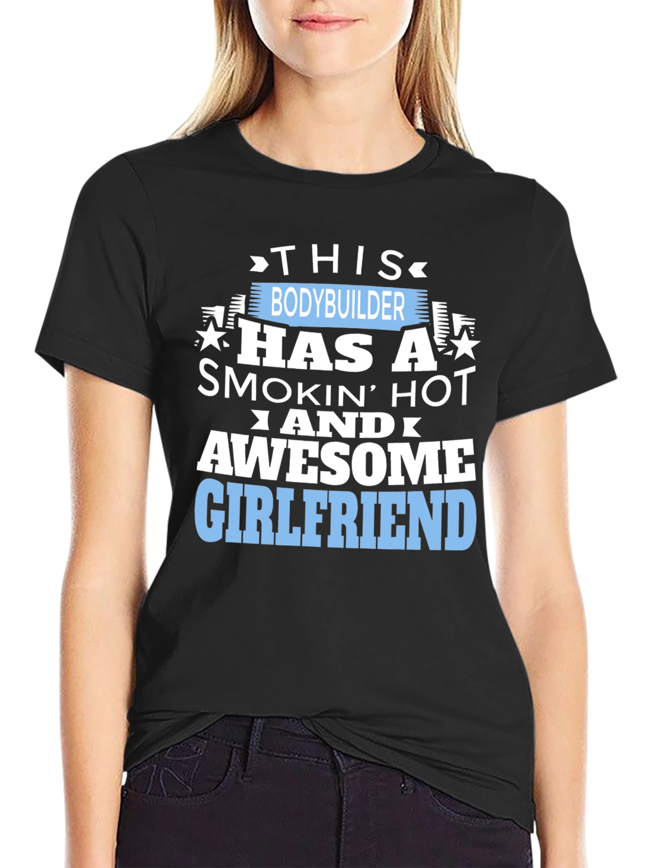 Bodybuilder Awesome Girlfriend Funny Graphic T-Shirt