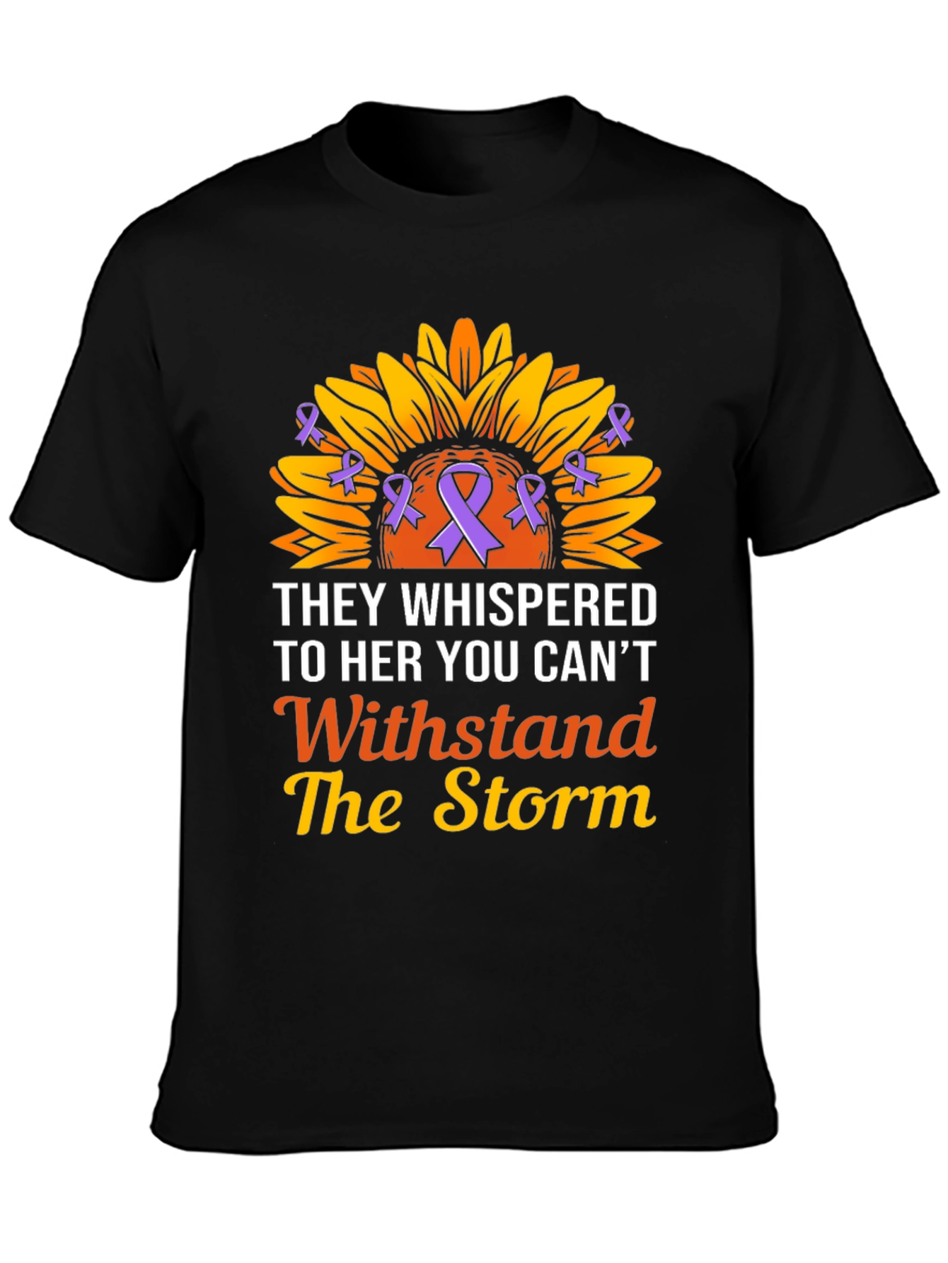 They Whispered T-Shirt Sunflower Ribbon