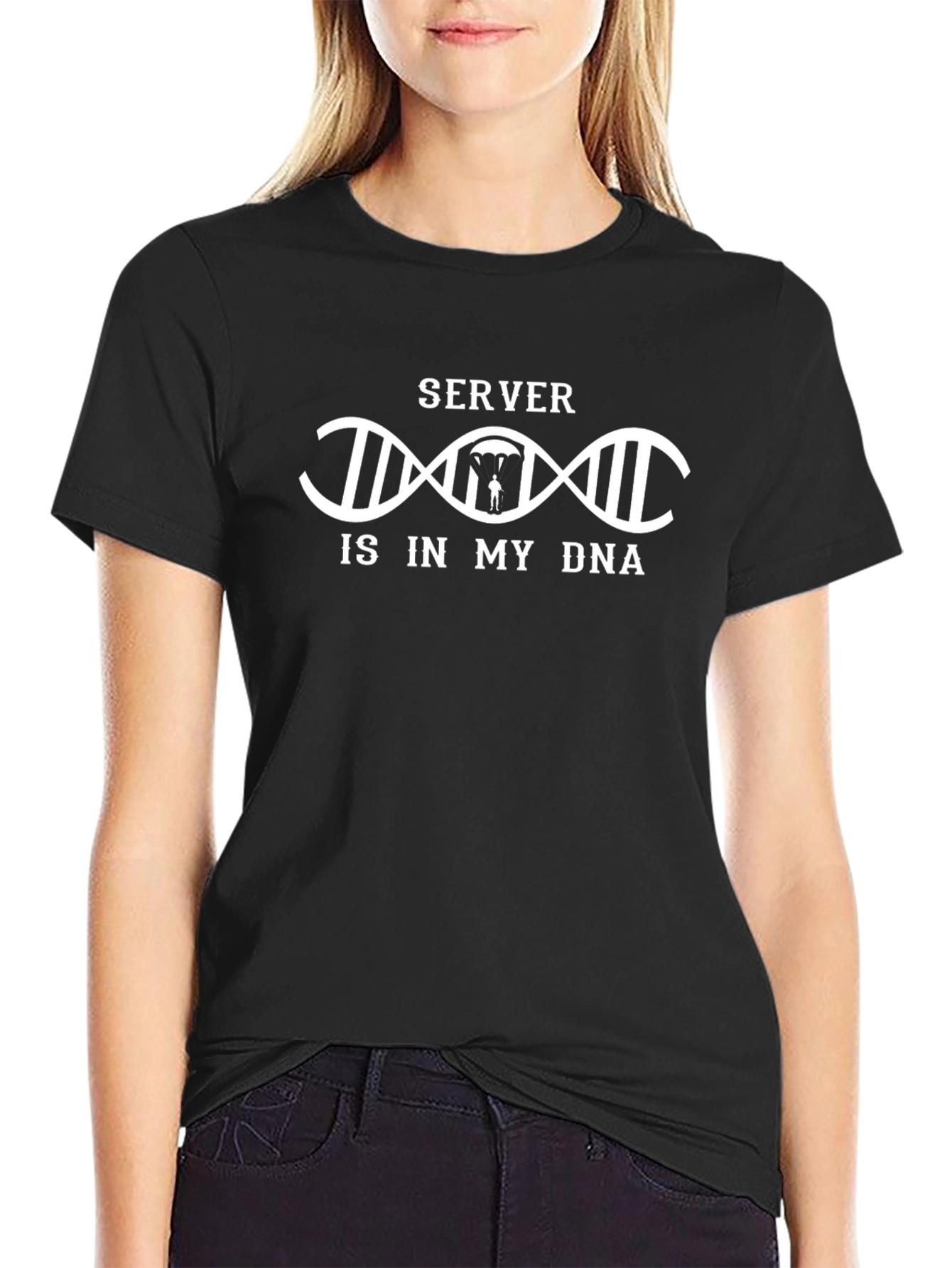 Server is in My DNA Funny Programmer Black T-Shirt