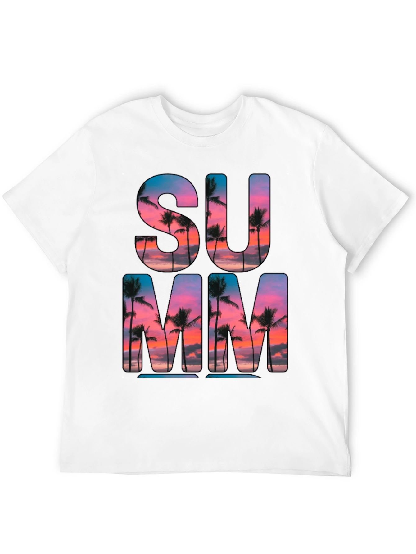 Summer Vibes T-Shirt: Palm Tree Sunset Graphic Tee