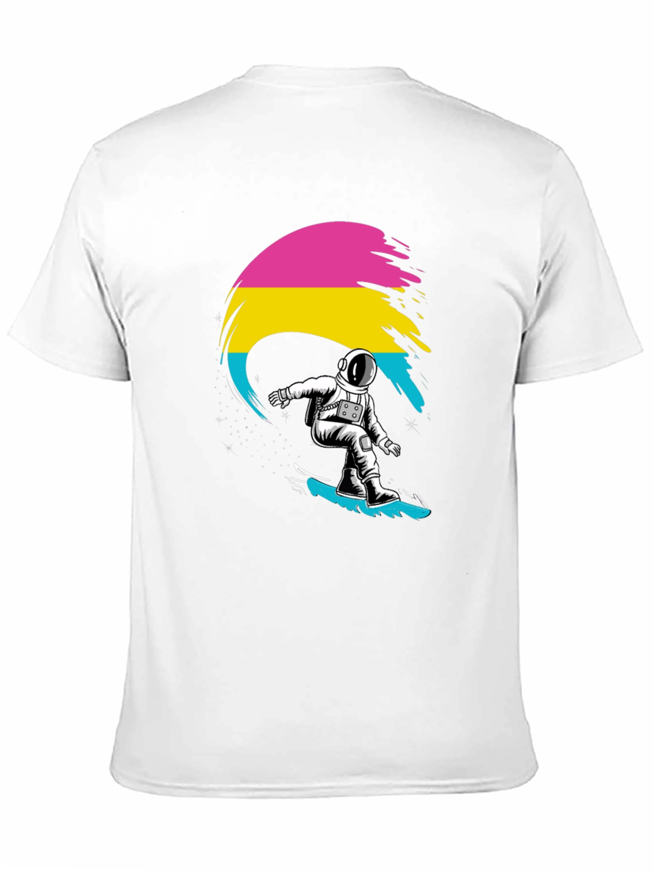Astronaut Surfing Pansexual Pride T-Shirt