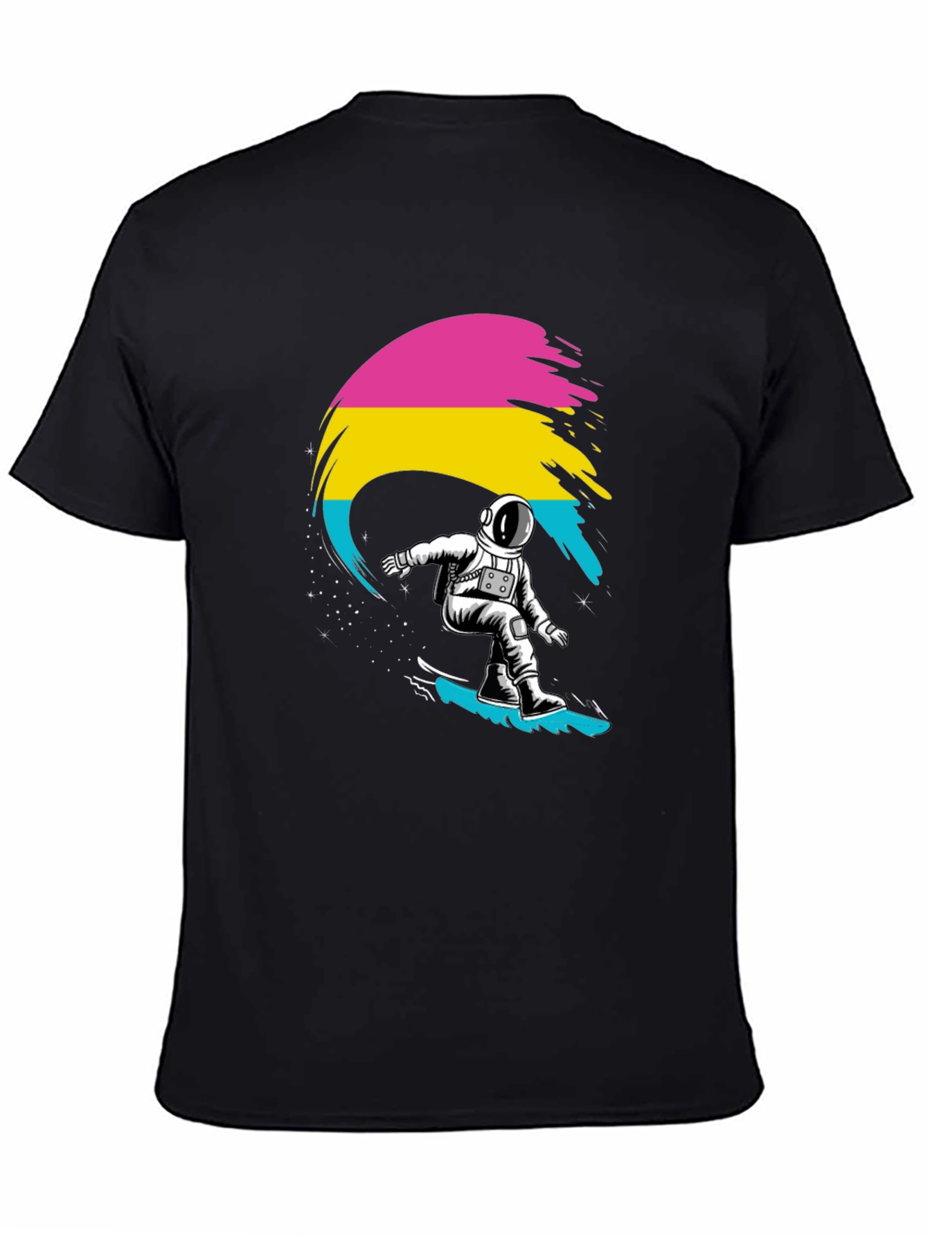 Astronaut Surfing Pansexual Pride T-Shirt
