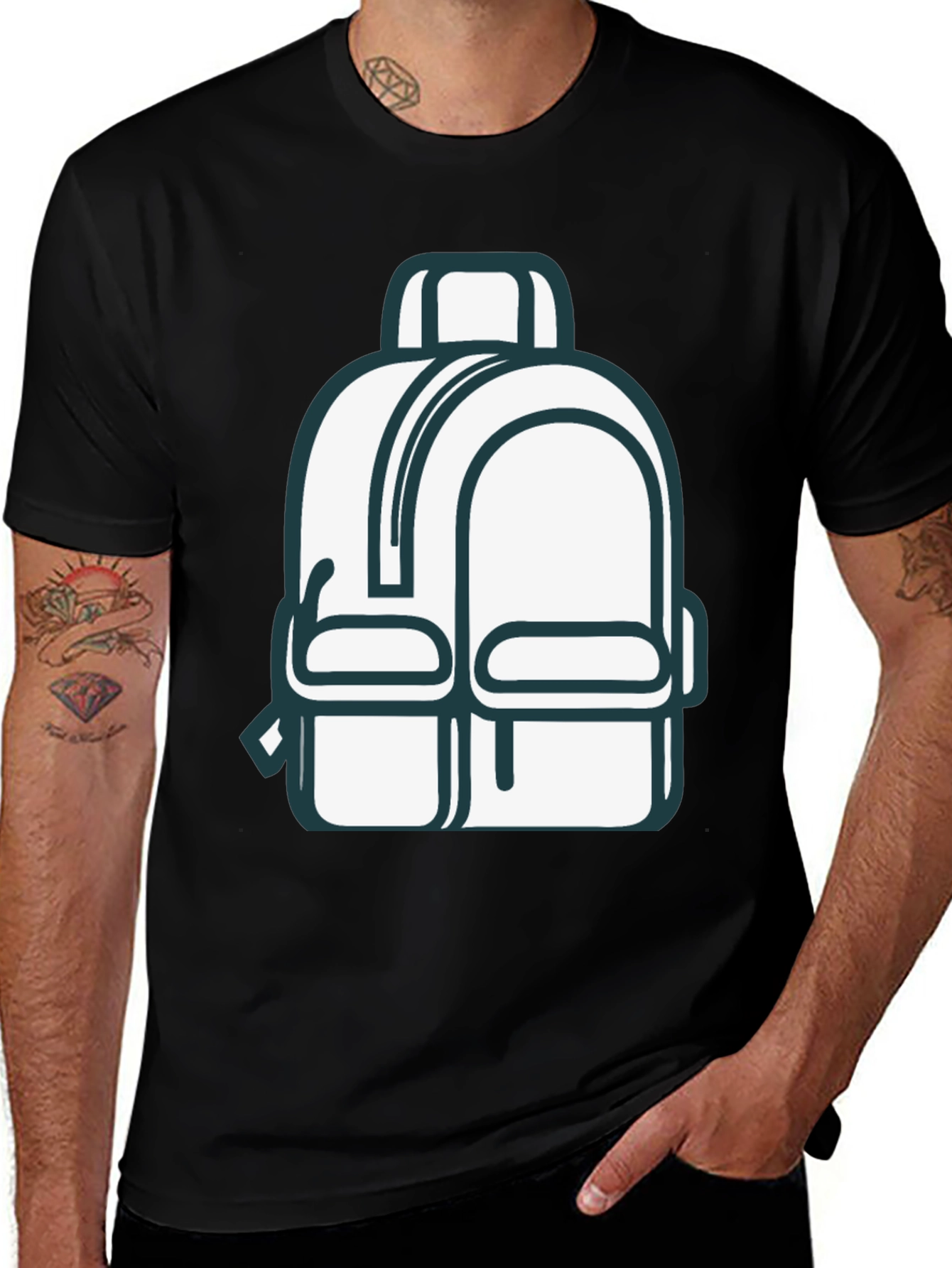 Backpack Graphic Tee - Casual Comfort