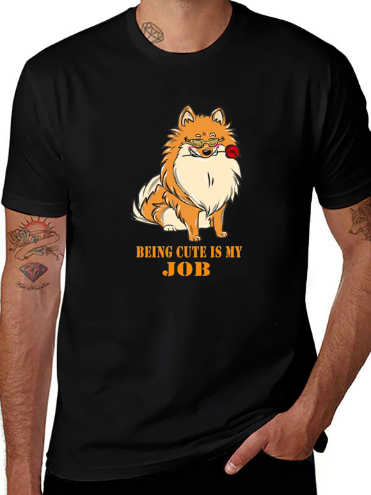 Cute Dog Graphic Tee - Being Cute Is My Job