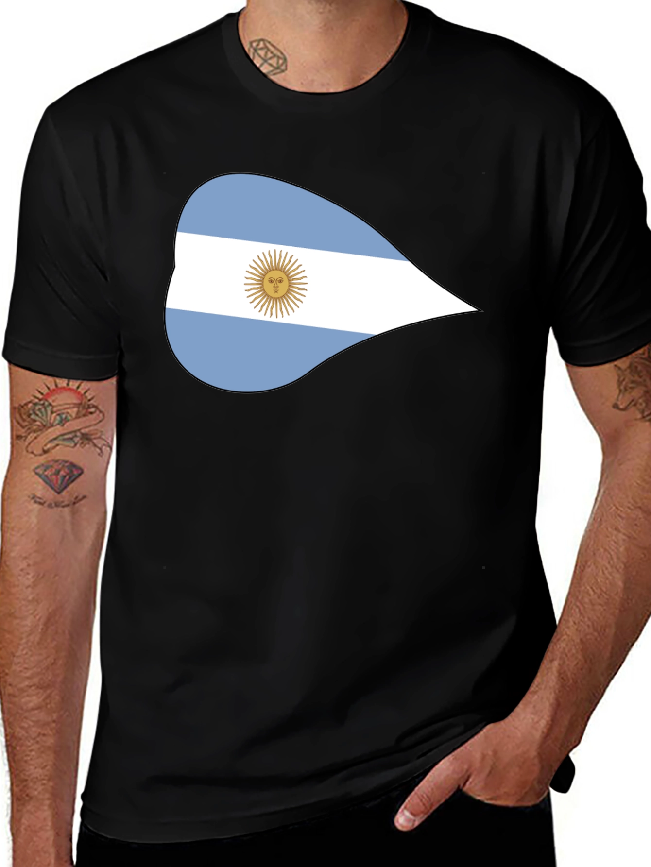 Argentina Flag Graphic Tee