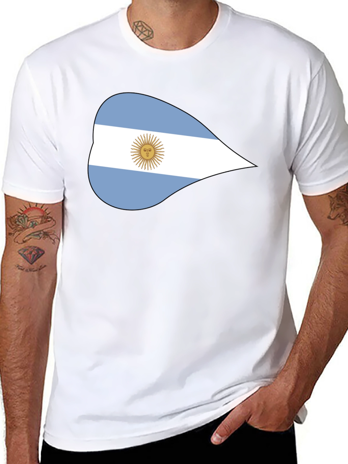 Argentina Flag Graphic Tee