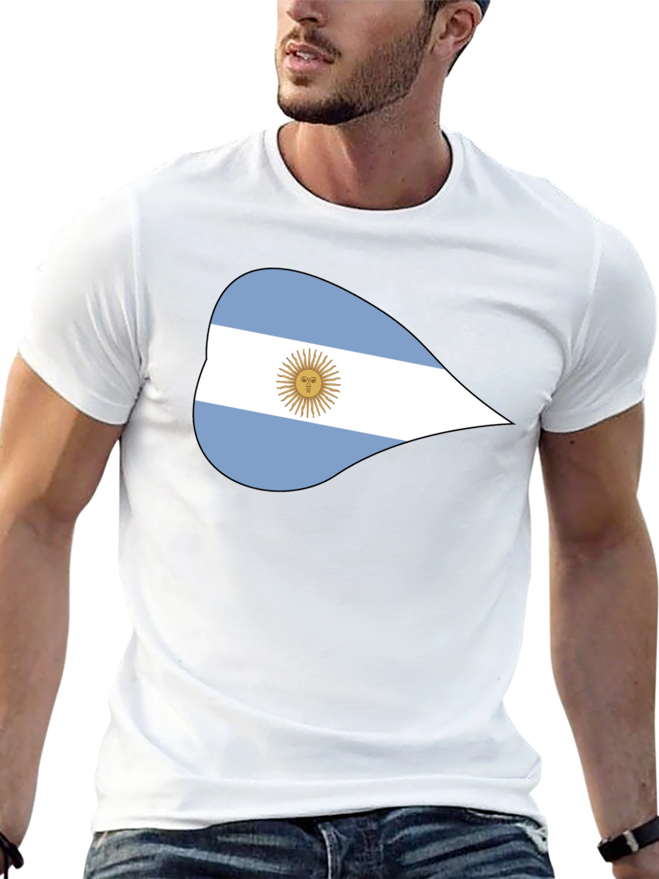 Argentina Flag Graphic Tee