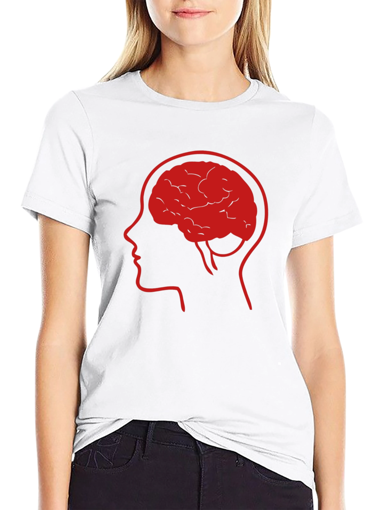 Brain Power Tee - Thinking Man Graphic T-Shirt