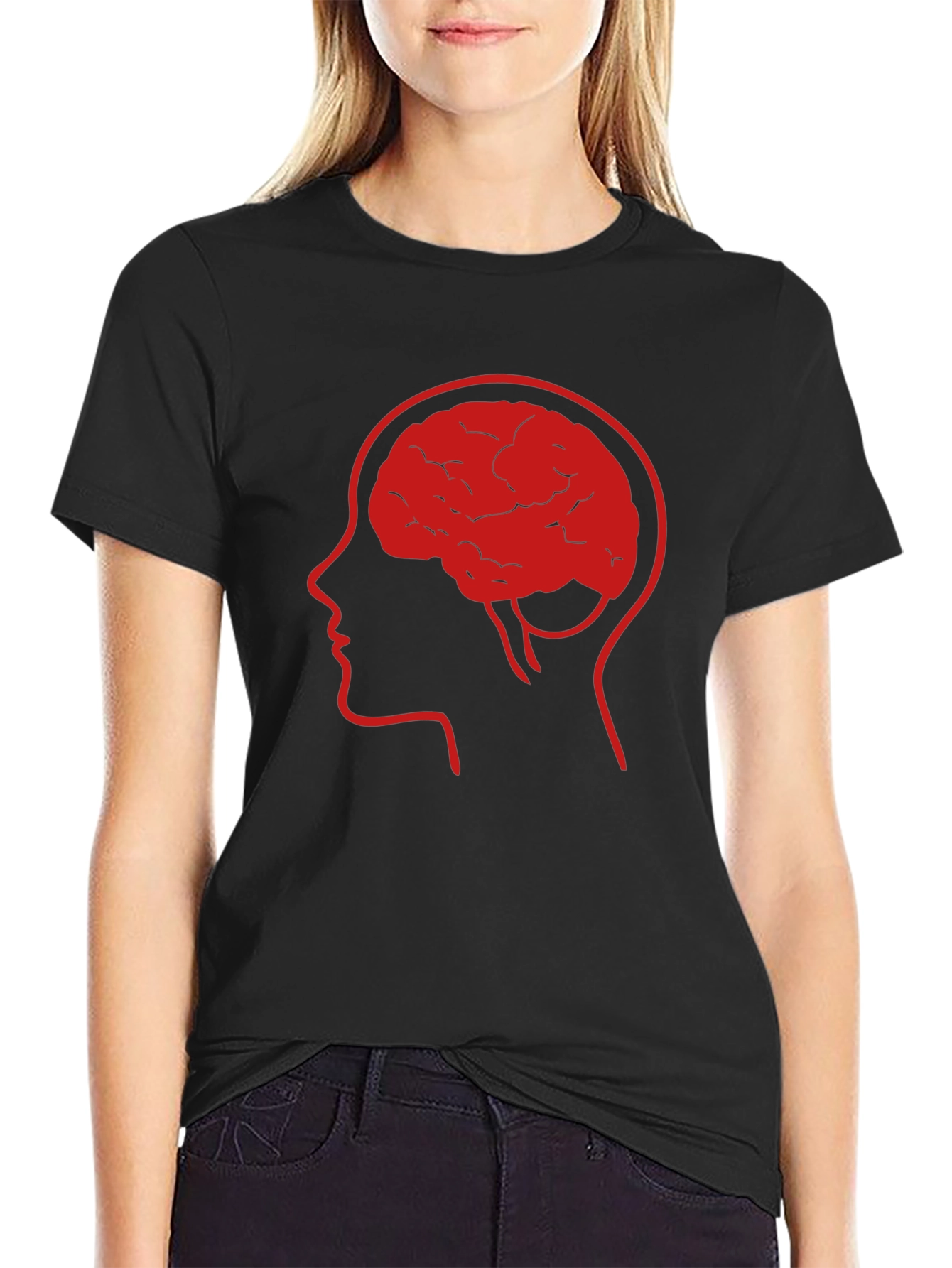 Brain Power Tee - Thinking Man Graphic T-Shirt