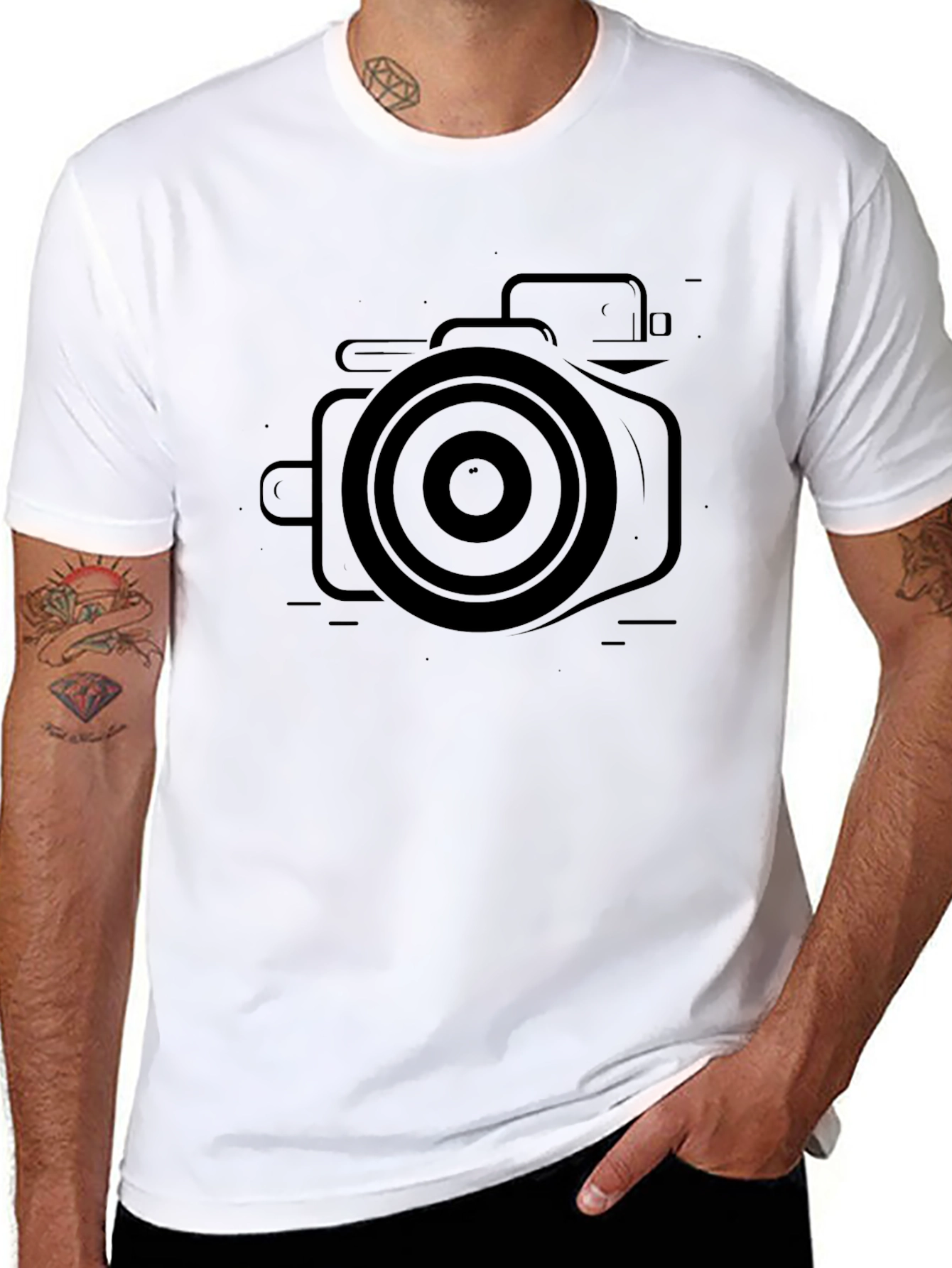 Camera Graphic Black T-Shirt