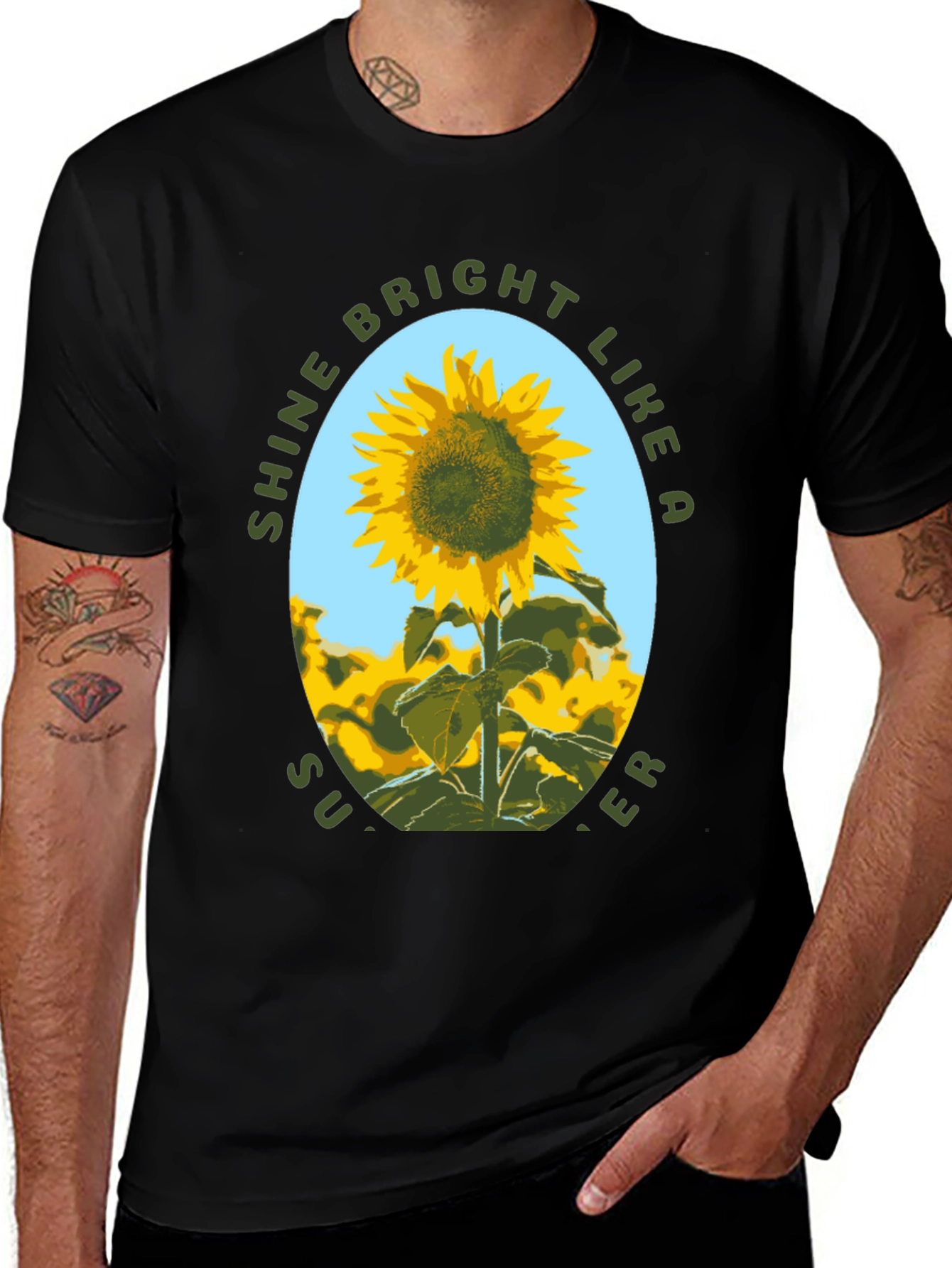 Sunflower Shine Bright Graphic T-Shirt