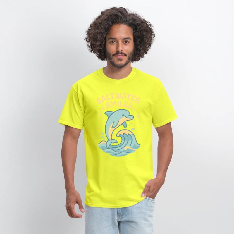 Saltwater Smiles | Cute Dolphin Wave Design