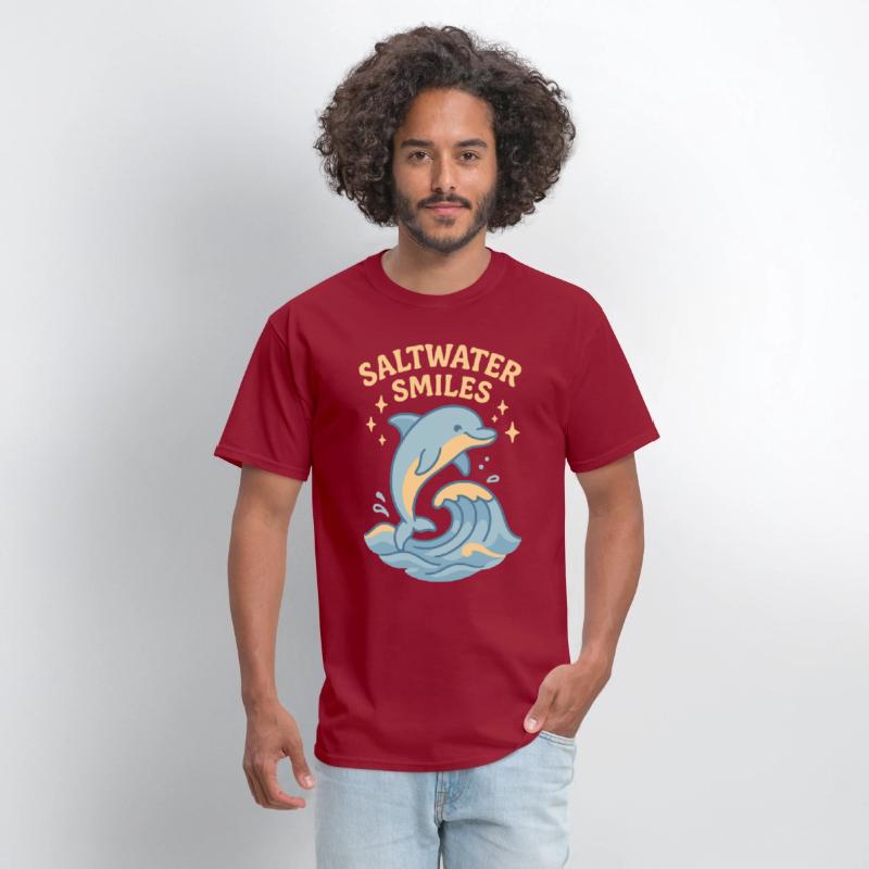 Saltwater Smiles | Cute Dolphin Wave Design