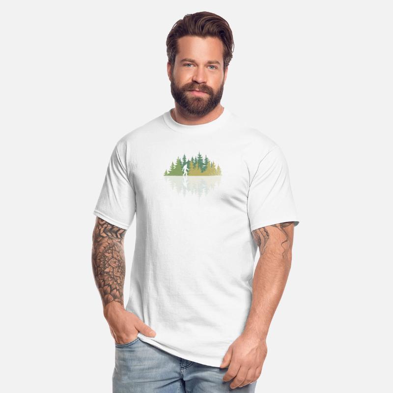 Sasquatch Yeti Reflection Forest Trees Conracy