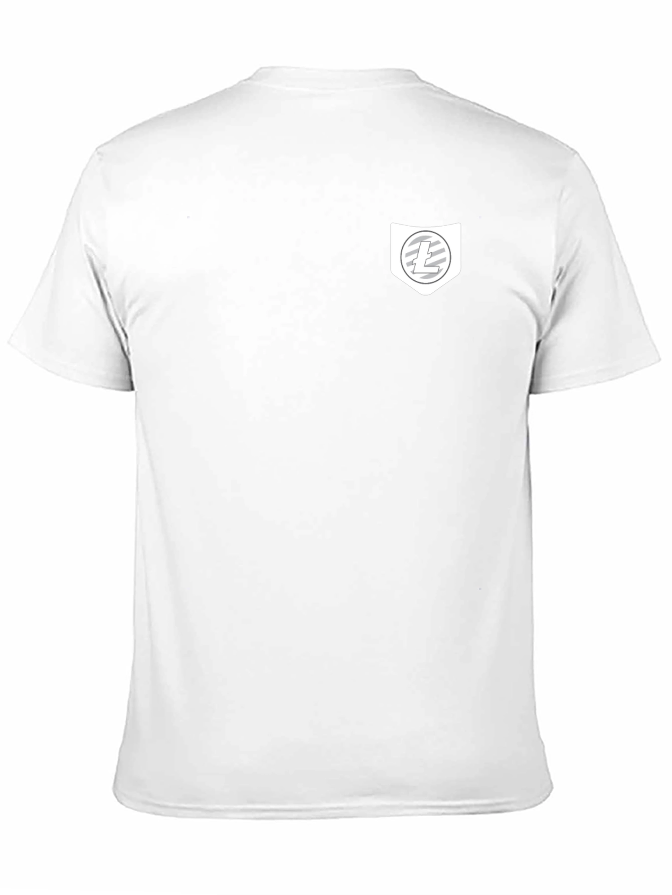 Black Crypto T-Shirt with Pocket Litecoin Logo
