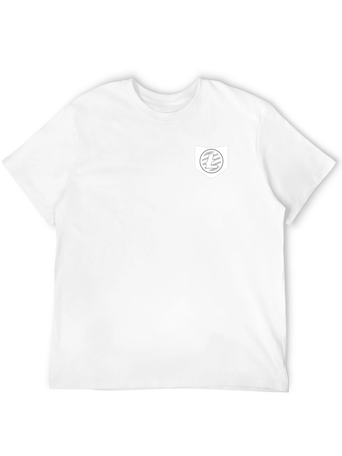 Black Crypto T-Shirt with Pocket Litecoin Logo