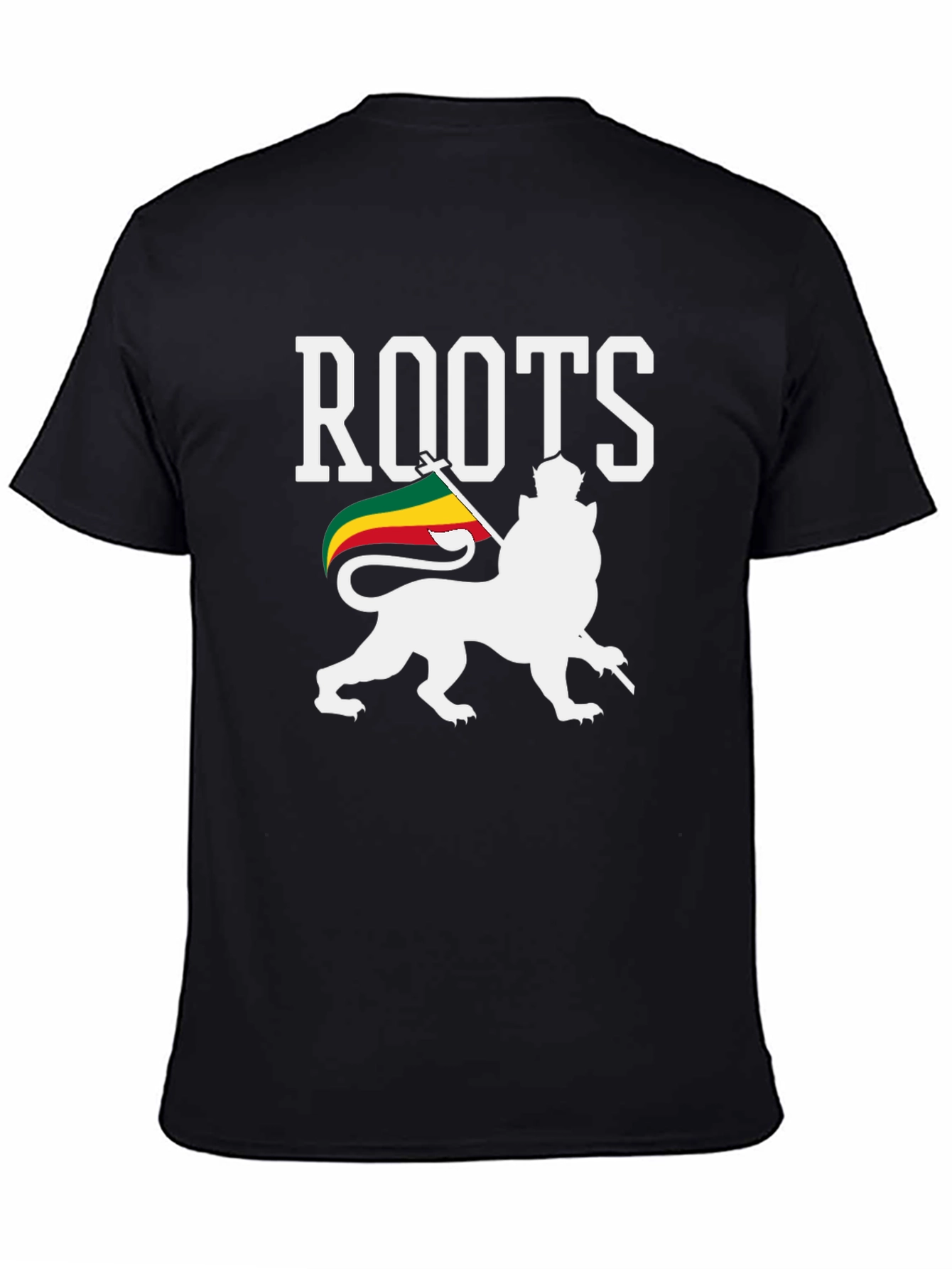 Roots Lion Rasta Flag Graphic T-Shirt