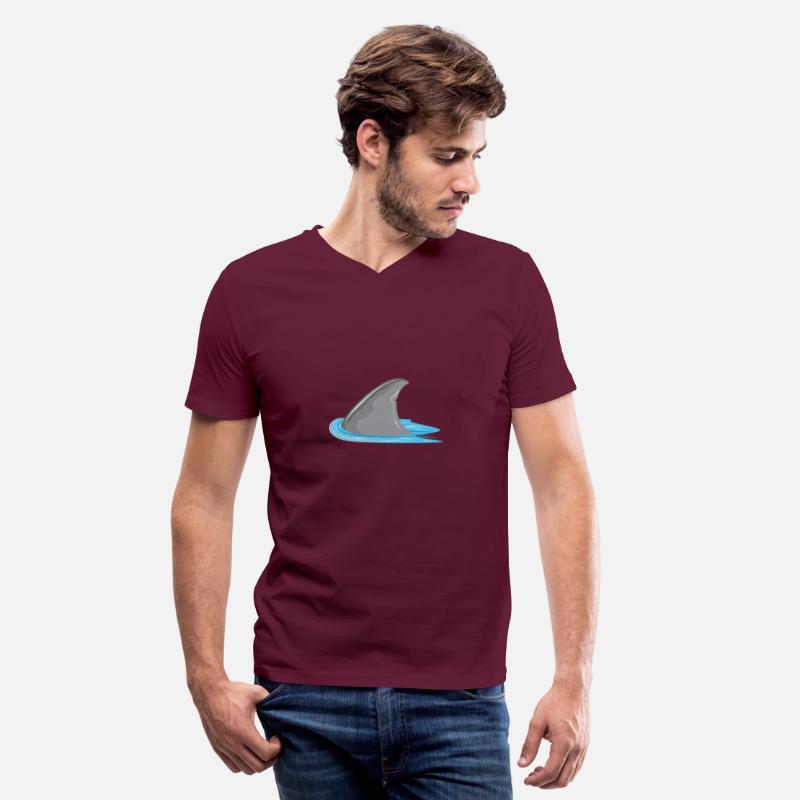 Shark in sight! Shark fin in the sea