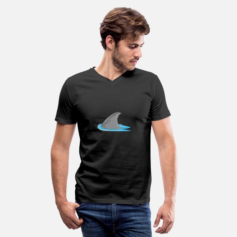 Shark in sight! Shark fin in the sea