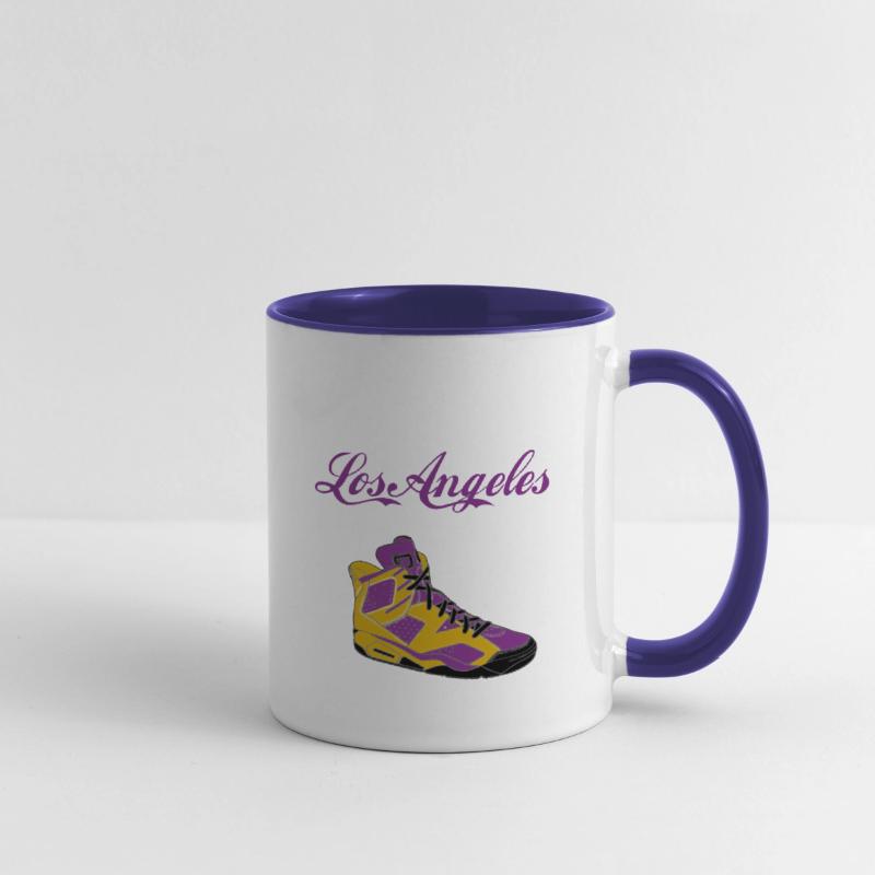 SHOES LOS ANGELES BASKETBALL YELLOW AND PURPLE