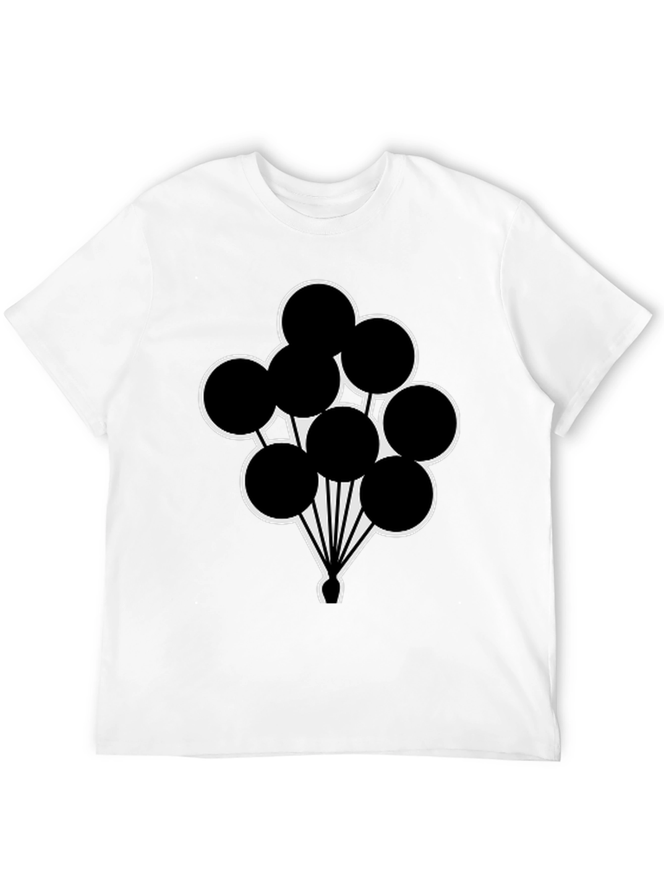 Black T-Shirt with Balloon Graphic