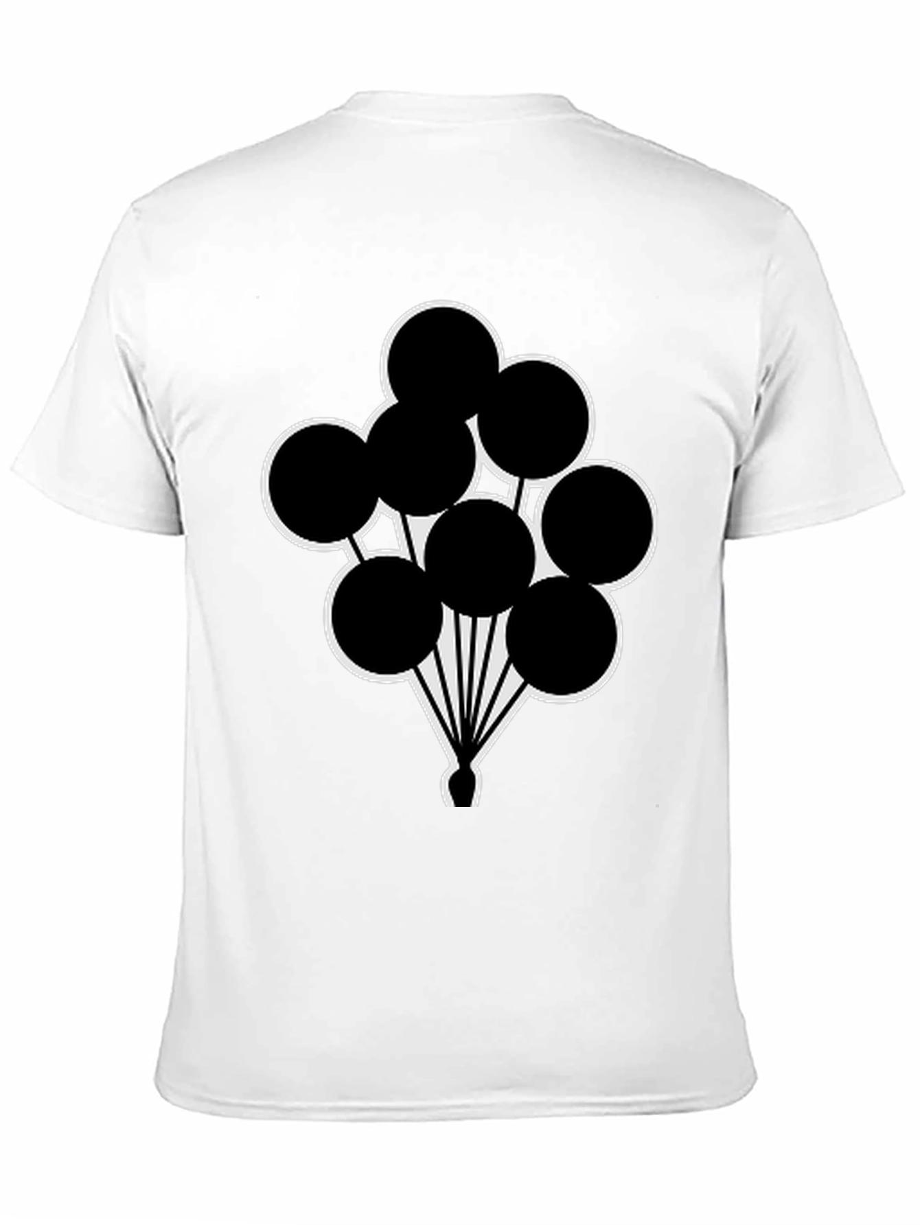 Black T-Shirt with Balloon Graphic