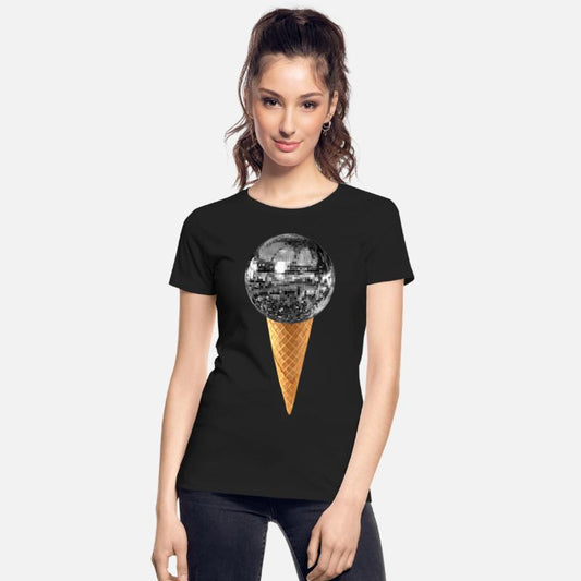 Silver Disco Ball Ice Cream Cone