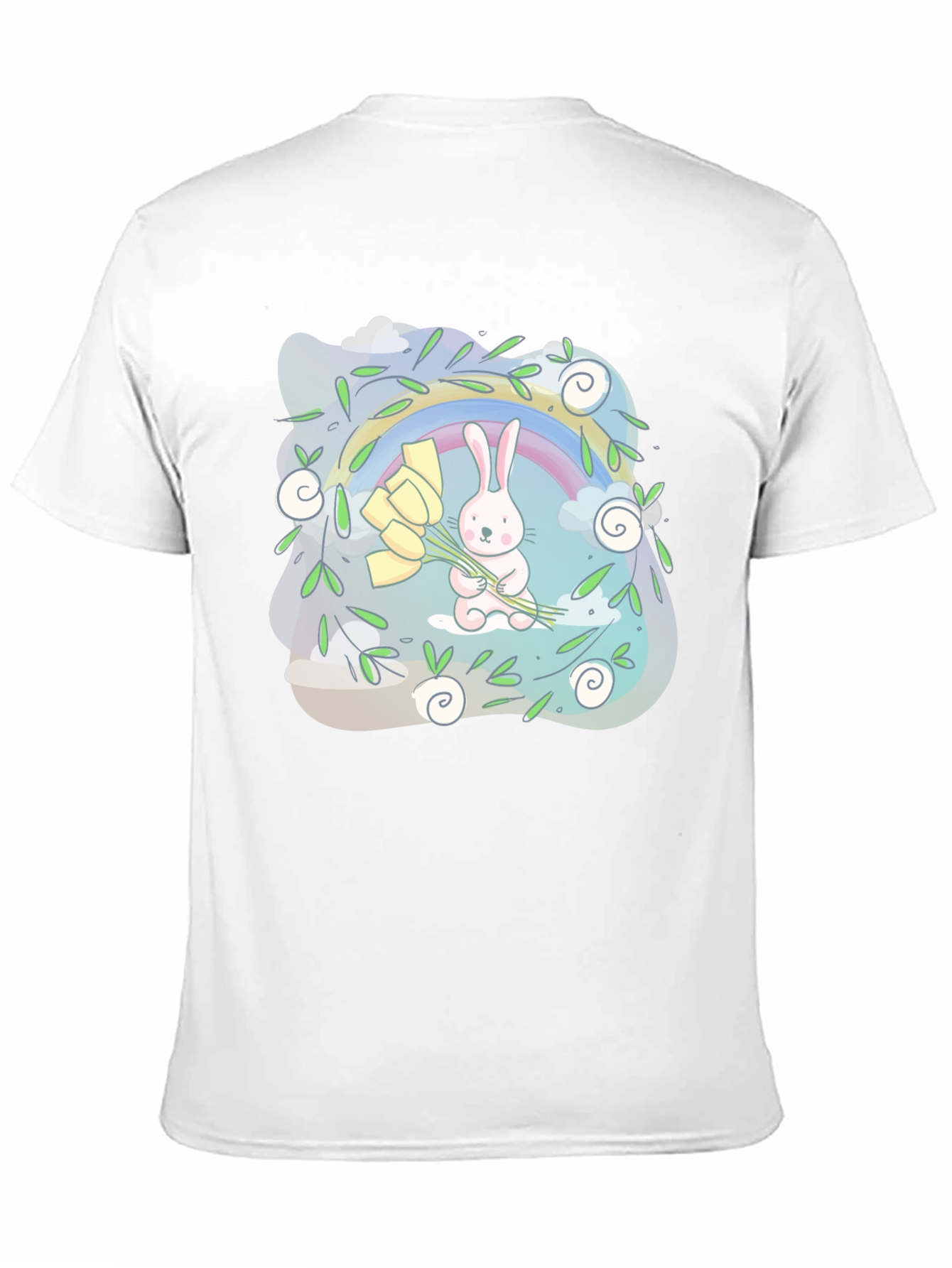 Cute Bunny Rainbow Graphic Tee