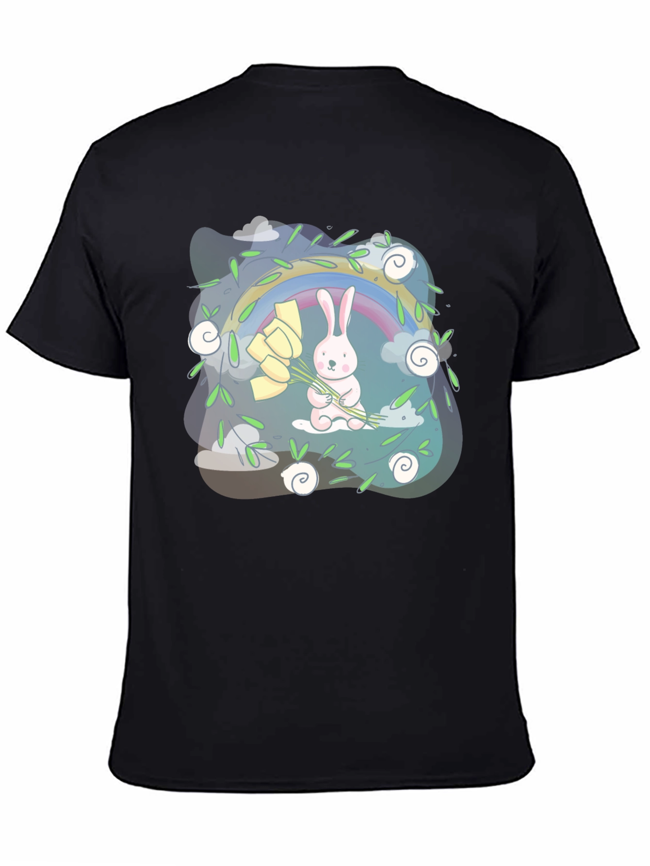 Cute Bunny Rainbow Graphic Tee