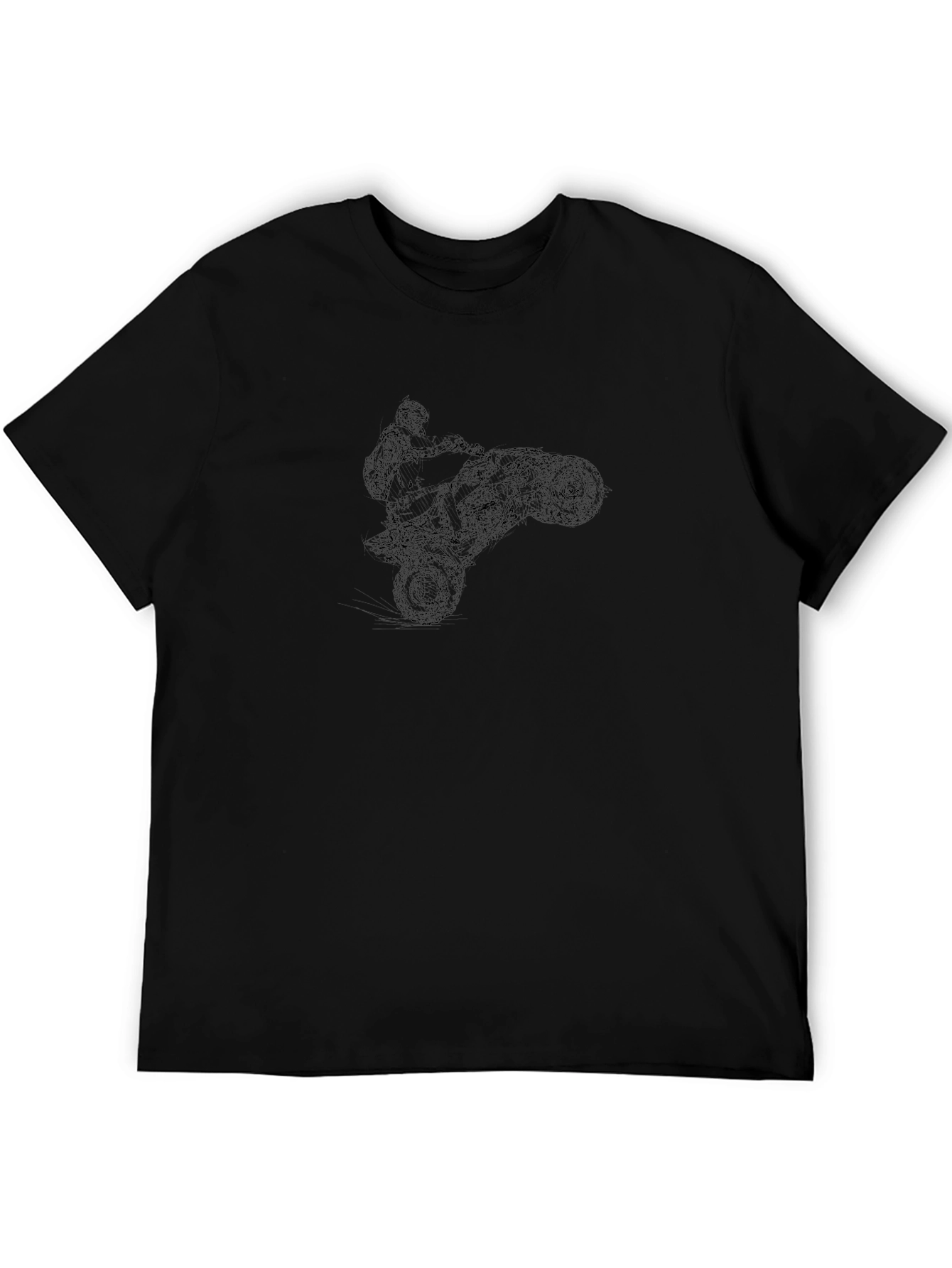 Black ATV Rider Graphic Tee - Cool Adventure Shirt