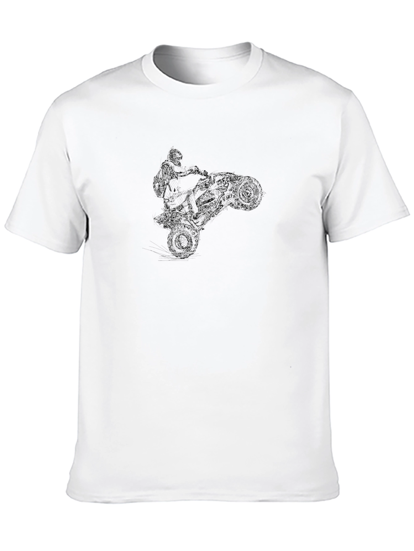 Black ATV Rider Graphic Tee - Cool Adventure Shirt