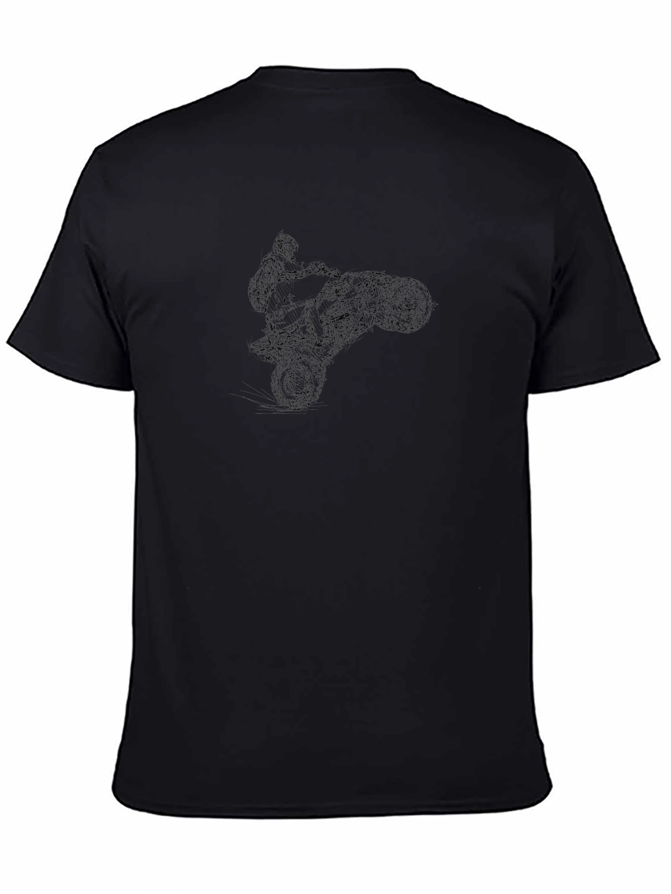 Black ATV Rider Graphic Tee - Cool Adventure Shirt
